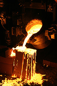 Forge charge pouring